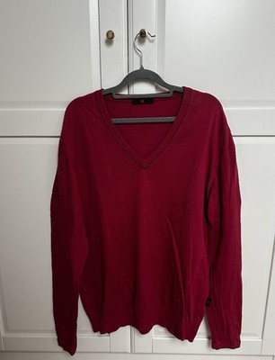 CG Club Of Gents Pullover Rot Strickpullover 100% Baumwolle Herren Gr. XL