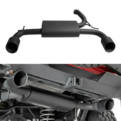 #ad For 07 17 Jeep Wrangler JK 2 4DR Matte Black Dual CatBack Exhaust Muffler System $141.55