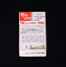 Cal-Scale HO Scale Part CV-265 Boiler Check Valve, Vertical, Steam Engine
