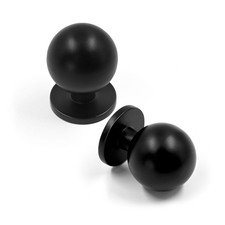 1 Inch 27mm Round Solid Ball Matte Black Cabinet Knobs Drawer Pulls 10 PCS