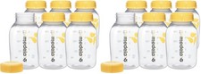 Breast Milk Storage Bottles 5oz/150ml 12-Pack BPA-Free Compatible w/ Medela Pump