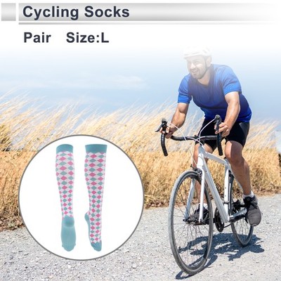 Fahrrad Socken Anti-Reibung Outdoor, Pink/Blau, Gr. L, 1 Paar