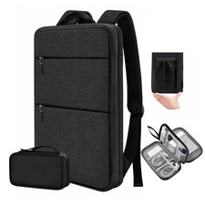 Slim Expandable Laptop Backpack with Small Case for 15-16 inch, Spill-Resista...