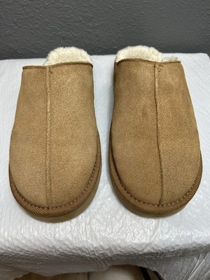 Minnetonka  Women s Chestnut Platform Shoes Slippers Suede Size 9M Nice