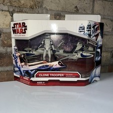 Star Wars Clone Wars Clone Trooper BARC Speeder Bike 2009 HTF - Read