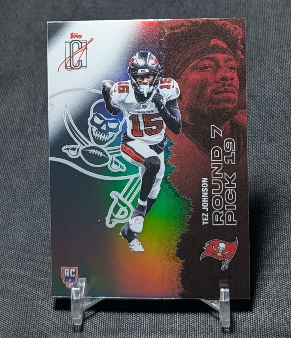 Tez Johnson Chrome Refractor Rookie RC 2025 Topps Signature Class 124 Buccaneers