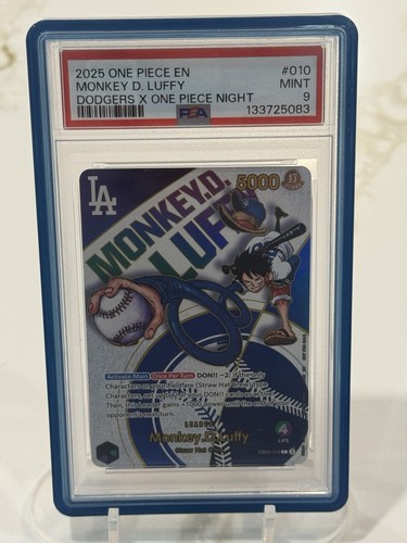 Monkey.D.Luffy (Dodgers x ONE PIECE) graded PSA 9 for sale on eBay