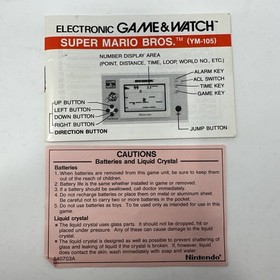Nintendo Game ＆Watch Super Mario Bros. YM-105 Wide Screen with Box Tested