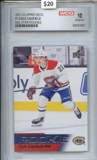 2021-22 Upper Deck Star Rookies #1 Cole Caufield RC WCG 10 GEM MINT