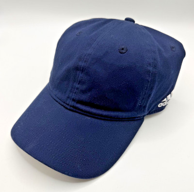 Adidas Team-(No Front Logo) Navy Blue-Adjustable Slouch Hat/Cap-NEW