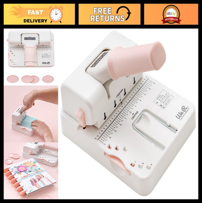 Disc Binding Tool for Bookmaking - White & Pink, Easy to Use, Craft Supplies