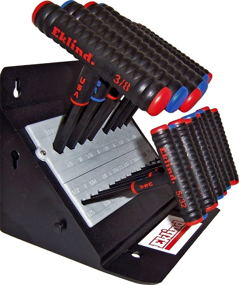 Premium 19pc T-Handle Hex Key Set with Stand – Inch/MM, Rust Resistant Finish - Image 3 of 4