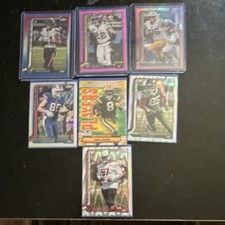Topps Chrome Football Card Parelle and numberd Lot NFL 7 Cards 