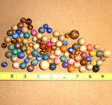 Over 85 Clay Marbles Estate Lot Some Bennington Victorian Era Primitive Antique
