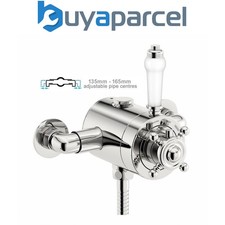 Thermostatic Traditional Exposed Shower Mixer Valve - 135mm to 160mm Centres