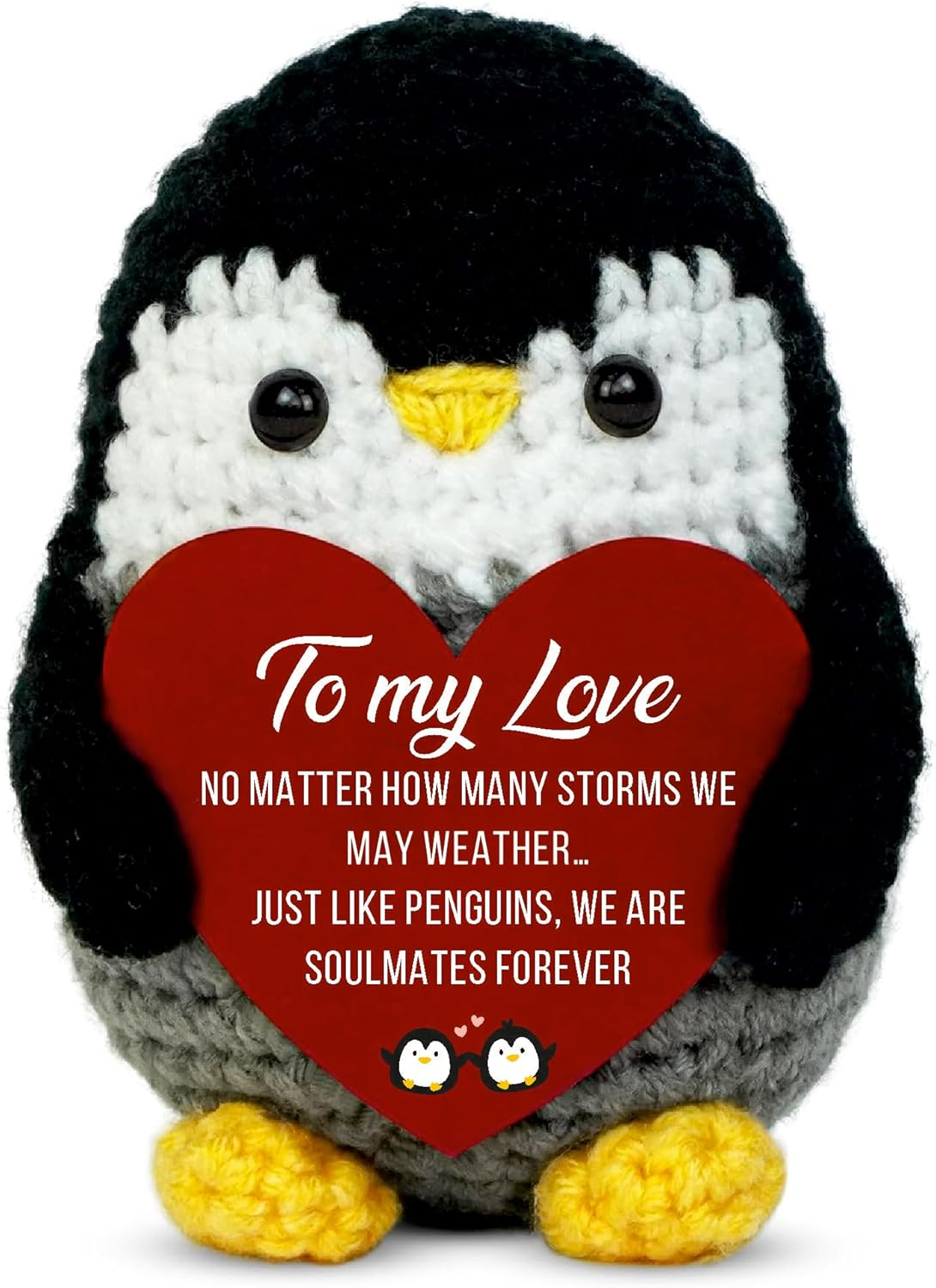 Handmade Crochet Penguin Gift – Cute Romantic Present for Him or Her, Boyfriend,