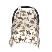 Baby Car Seat Canopy Cover Multi Use Nursing Cover for Mom Nursing Western