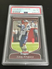 Tom Brady 2009 Bowman Chrome Refractor PSA 8 New England Patriots Michigan