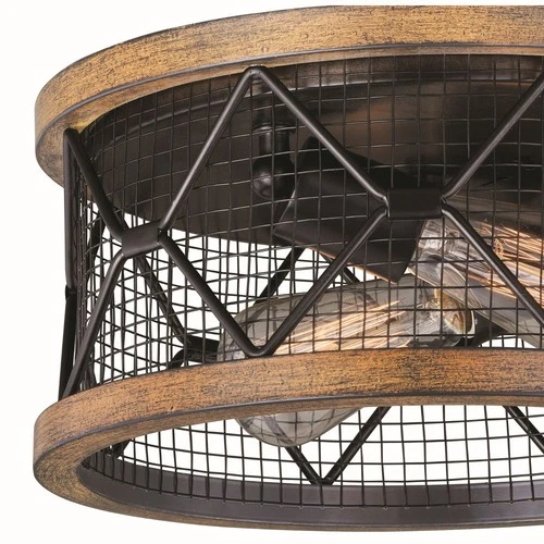 Bremerton 2-Light Flush Mount in Industrial and Drum Style 6.25 Inches Tall and - Picture 5 of 5