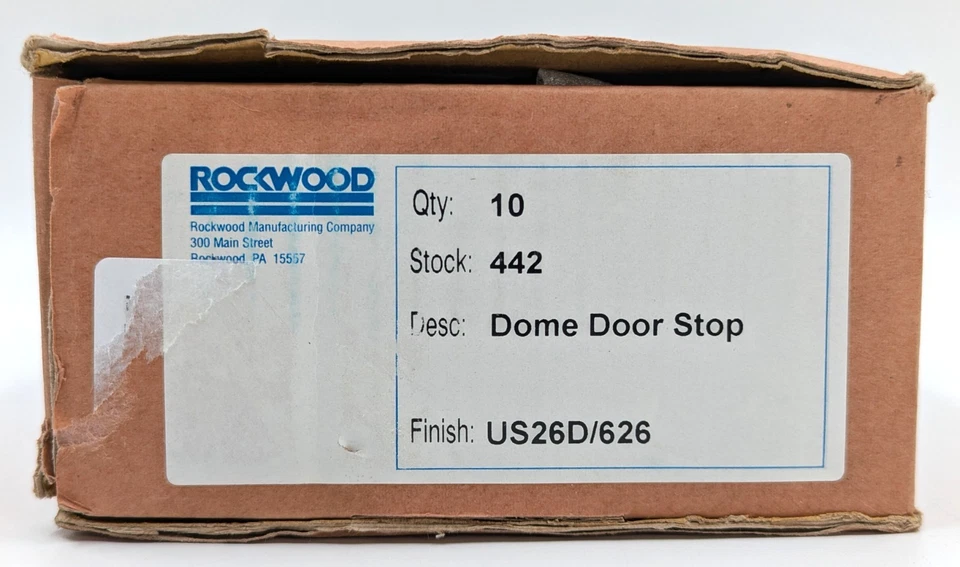 NOS! 2 Stück Rockwood 442 hohe Kuppel Bodenmontage Türstopper für gewerbliche Türen - Bild 4 von 4