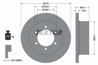 2X Bremsscheibe Hinten Textar 92093100 FÜR Mitsubishi