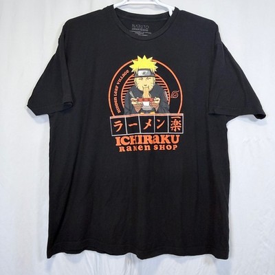 Naruto T-Shirt Ichiraku Ramen Shop Black Graphic Tee 2XL Anime Manga  shirt