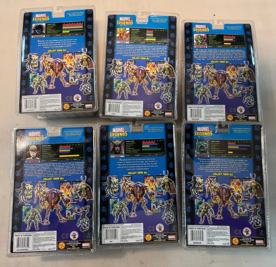 2006 Toybiz Marvel Legends Onslaught Series Complete Set 6 No Variant New. - Image 2 of 2