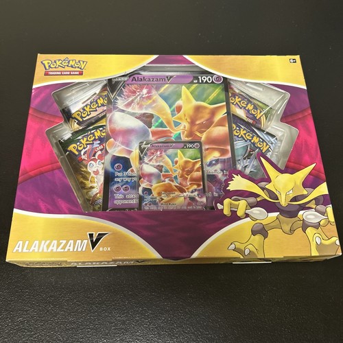 Pokemon TCG: Alakazam V Box - 4 Packs W/ 1x Evolving Skies New Factory Sealed
