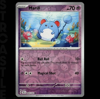 Marill 064/162 Temporal Forces  - Reverse Holo - Common - Pokémon TCG 