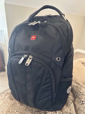 Swiss Gear Laptop Backpack With Audio Pocket Zip Padded Shoulder Strap Black