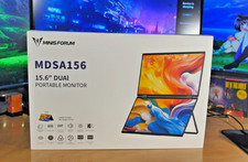 Minisforum 15.6" Dual Portable Monitor Foldable Laptop Screen Extender MDSA156