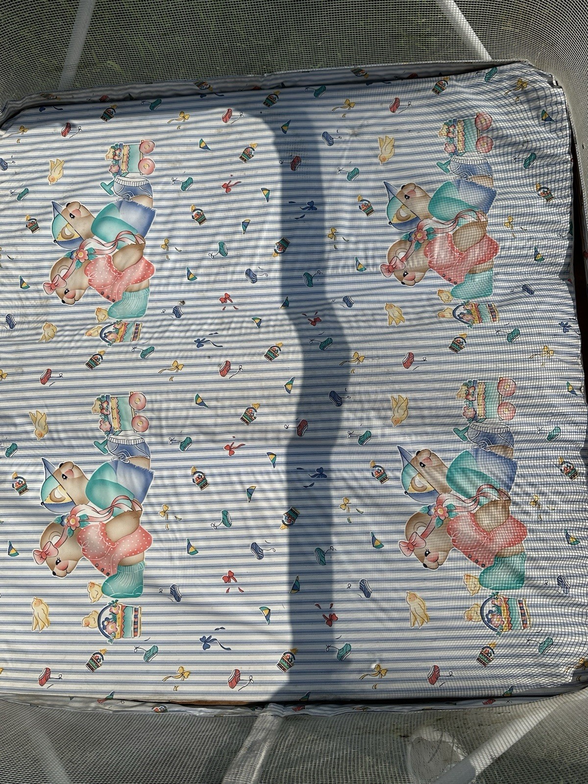 Vintage Graco Playpen Play Yard Mesh Sided Foldable Portable 80s 90s Nostalgia