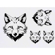4 x 'Fox' Temporary Tattoos / Transfers TO00062326 