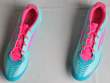Unisex Size 9M/10W Flash Aqua/Pink Adidas F50 League FG/MG Messi Soccer Cleats