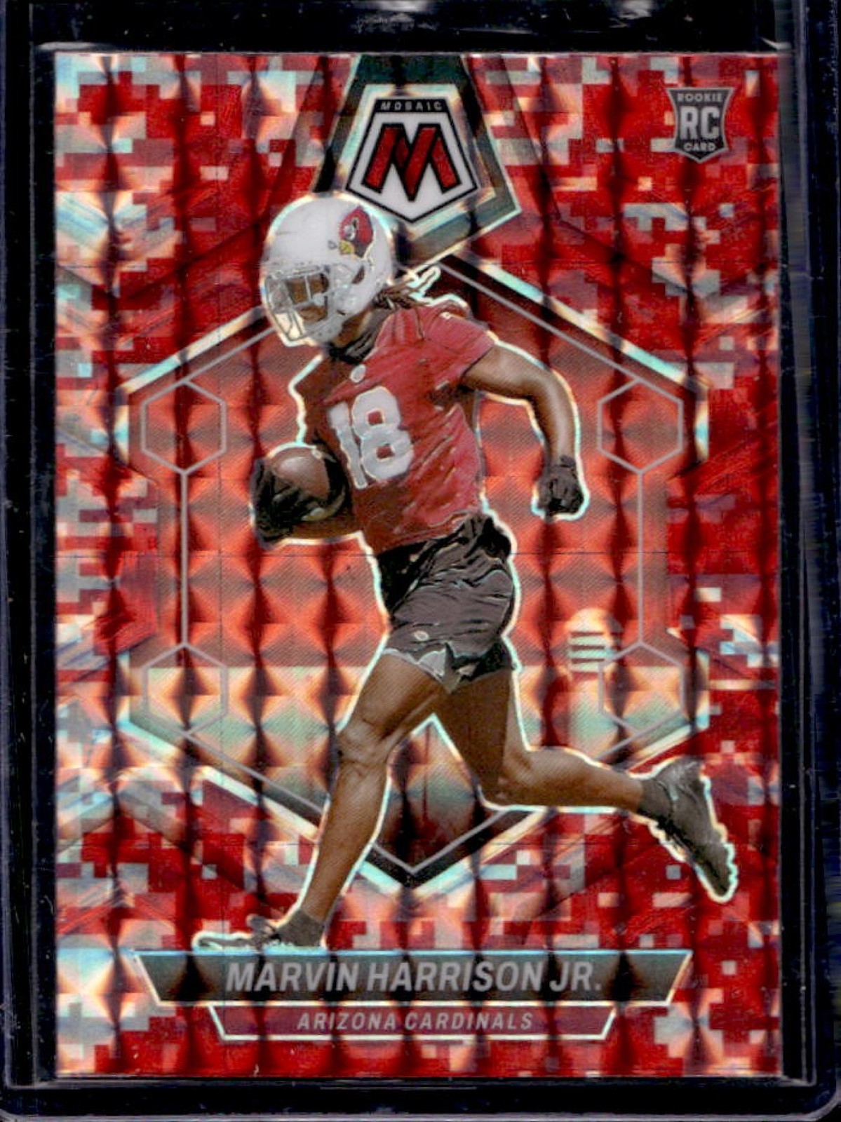 2024 Mosaic Marvin Harrison Jr. RC Camo Red Prizm Rookie #304 Cardinals