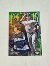 2025 Topps Chrome LogoFractor Coby Mayo Fortune 15 RC Green Refractor #/99