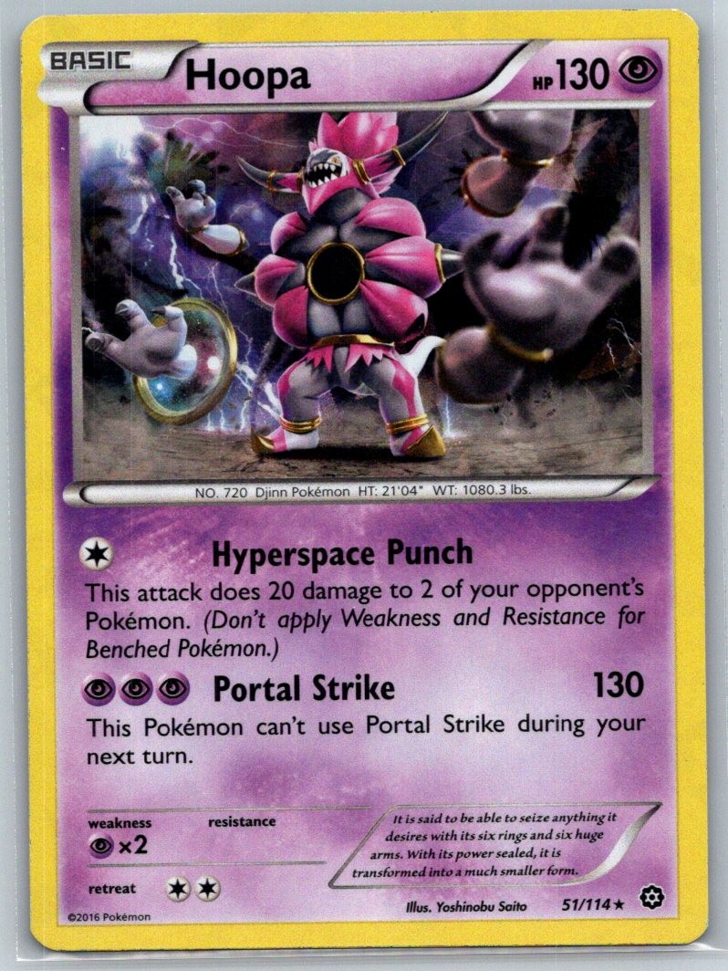 Hoopa (XY Steam Siege) Holofoil Holo Rare Deck Exclusives [PR - 051/114] - LP