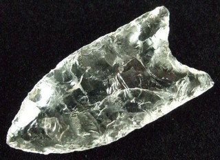 Exceptionally Fine G10 Virginia Crystal Quartz Clovis Point with COA Arrowheads