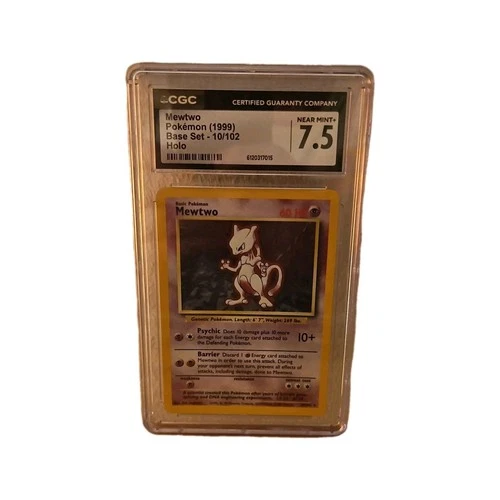 Mewtwo Base Set Holo Rare CGC 7.5 Pokémon TCG Card 1999 10/102