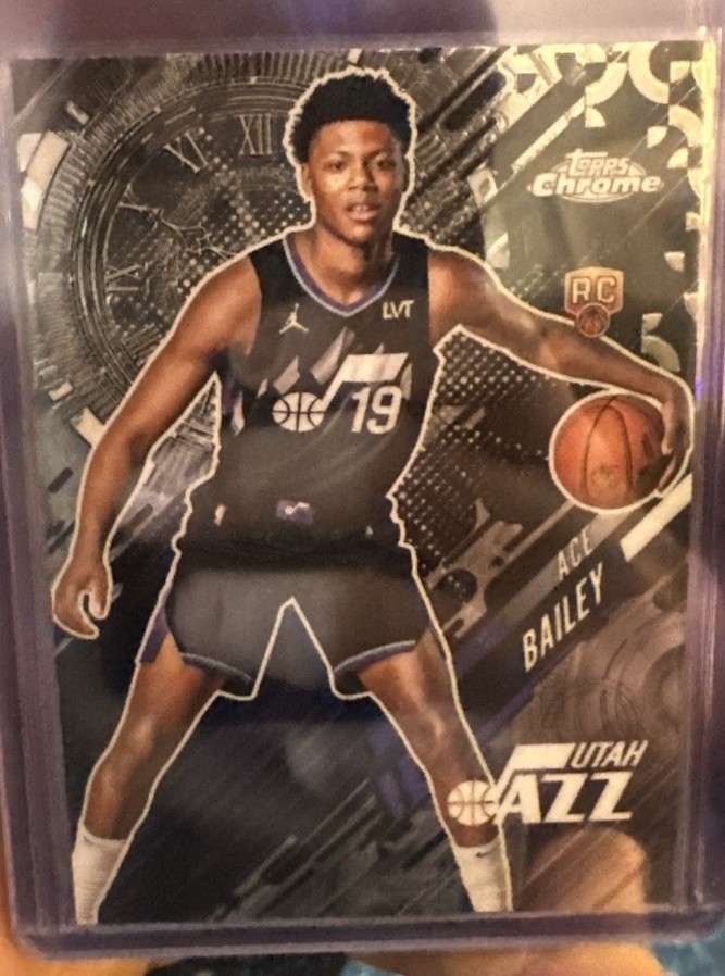Topps Chrome 2025 Go Time Ace Bailey #GT-20 Utah Jazz Rookie Insert NBA Card
