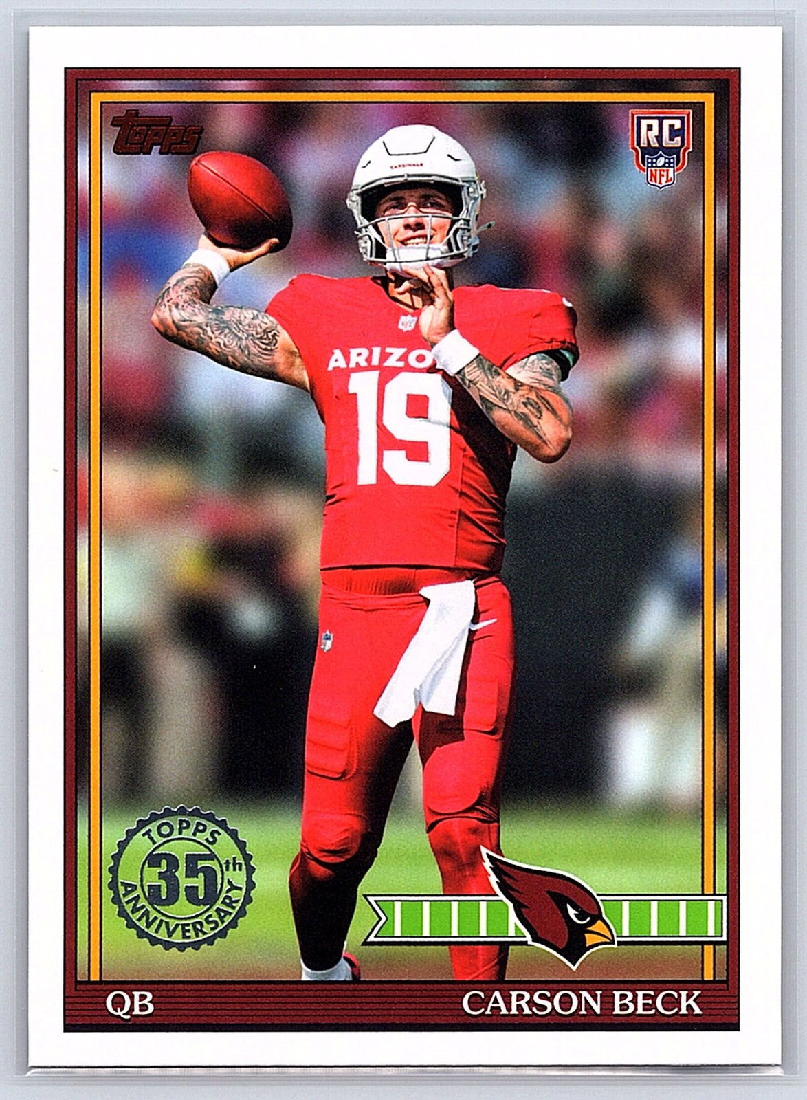 2026 Topps Flagship #91TR-5 Carson Beck 1991 Topps Football Rookies