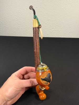 Vintage Bruyere Garantie Tyrolean Hunter Smoking Pipe Game Bird 12in