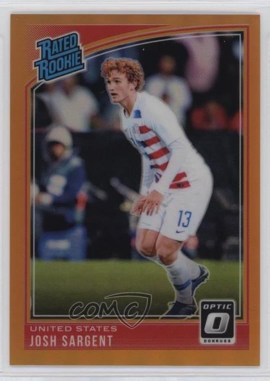 2018 Panini Donruss Rated Rookie Optic Orange Prizm 39/99 Josh Sargent #200 x5r