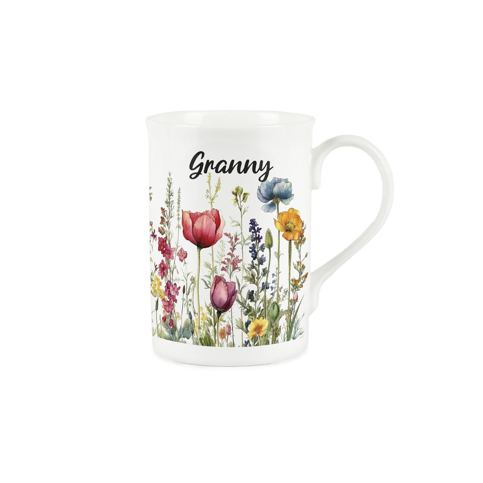 Wildflower Granny Mug - Floral Meadow Bone China Mug Coffee/Tea Present Gift
