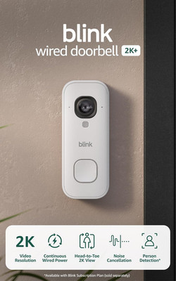 Blink Wired Doorbell 2K+ (neueste Gen)   Head-Toe 2K Video Doorbell | Continuo