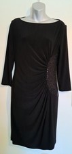 Nine West Size Small Women's Black & Sequin Sheath-style Dress