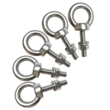 M6 Shoulder Eye Bolt, 5pack Stainless Steel Eye Bolts 1/4" Heavy Duty Screw B...