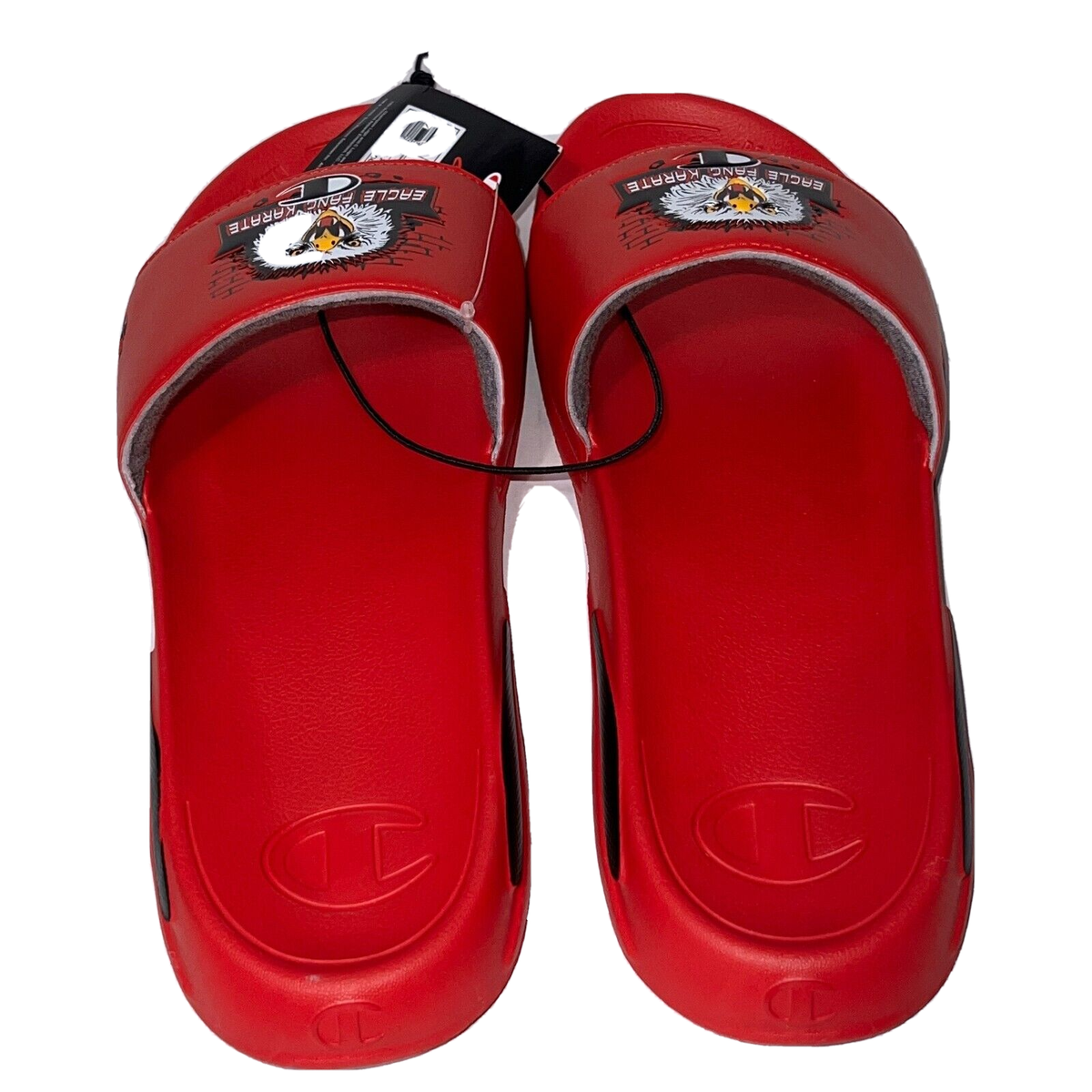 Champion x Cobra Kai Red Eagle Fang Karate Slides Sandals 