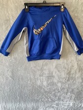 Nike Therma-Fit Kids Blue Pullover Hoodie Size 6