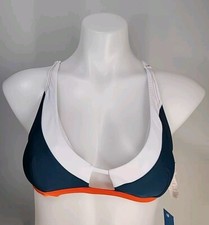 Nwt Cupshe Colorblock V Neck Bikini Top Womens Size S
